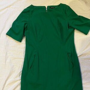 Tahari green midi dress